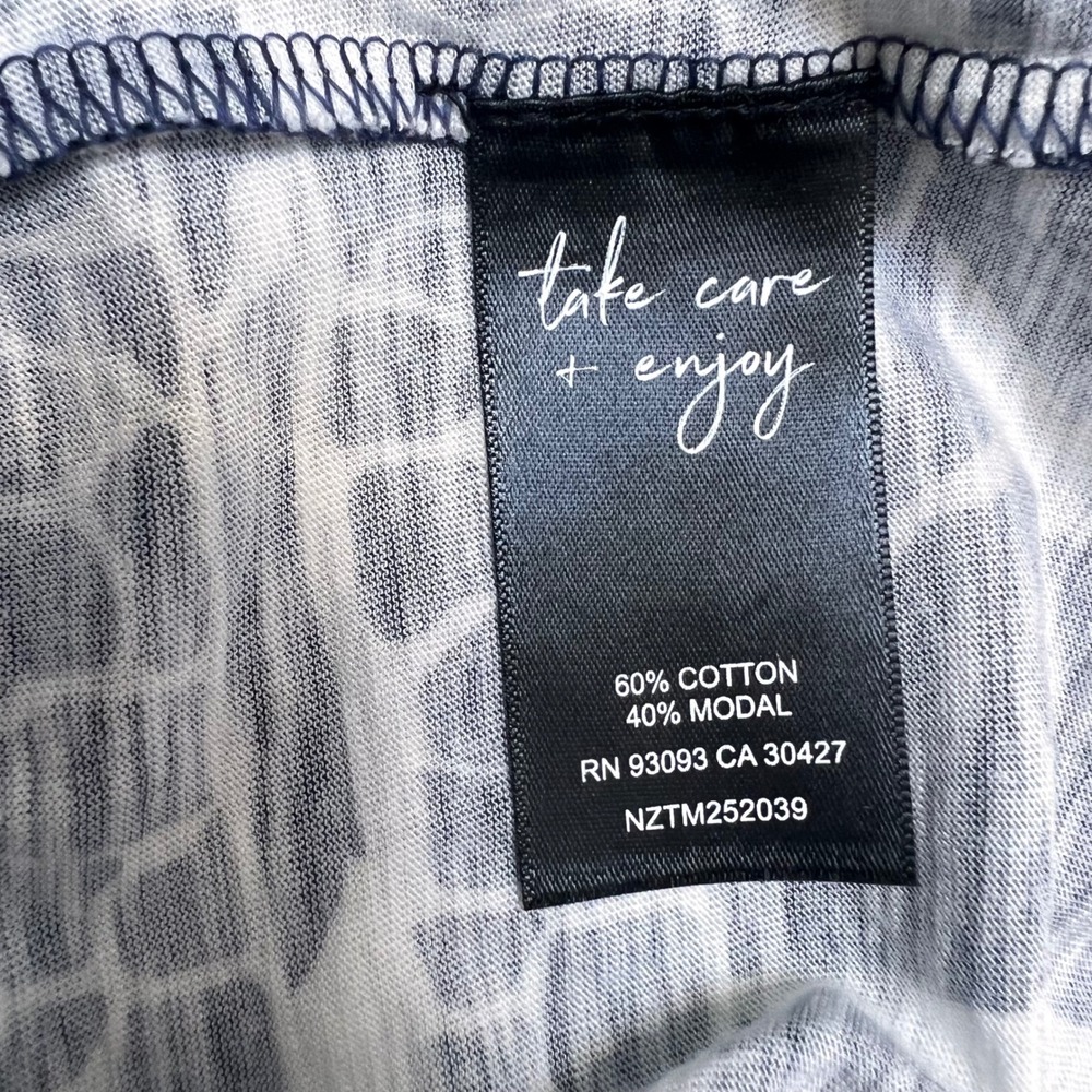 Mew NIC+ZOE NZT Abstract Mosaic Women Tee Black White Preppy XS NWT Art to Wear - Picture 14 of 15